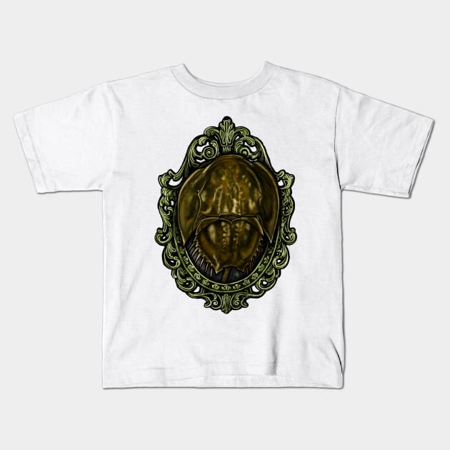 Invertebrate Cameo: The Gentle Horseshoe Crab Kids T-Shirt by FreyStrandDraws